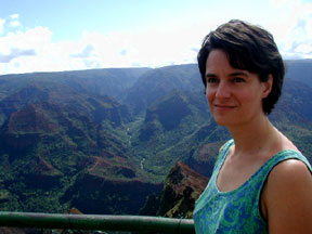 Allison Cobb with beautiful vista