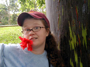 Jen Coleman with flower