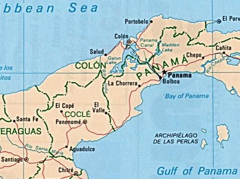 Map: Panama and the Canal