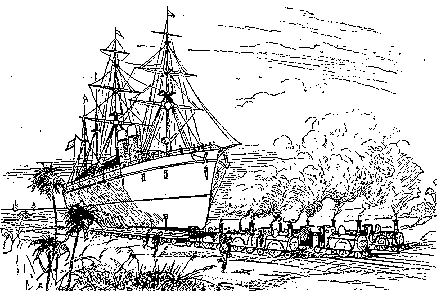 A ship railway across the Isthmus of Tehuantepec