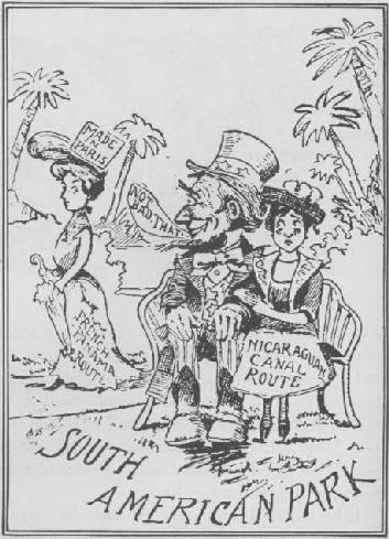 Old cartoon about Nicaraguan canal